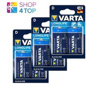 6 Batterie Alkaline Varta Longlife Power D Lr20 1.5V Mono R20 Mn1300 Am1 E95