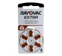 6 batterie per apparecchi acustici RAYOVAC Extra Advanced con tecnologia Active Core 312.
