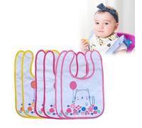 6 Bavaglini bavette medi bimbo bimba spugna plastificata Ellepi idea regalo