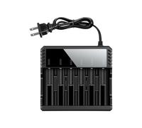 6 Bay Li-Ion Lithium Battery Charger Can Charge for Different Type of Batteries US Plug