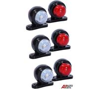 6 Bianco Rosso Angolo Indicatore Laterale Luci LED Profilo Camion Parte 12V 24V