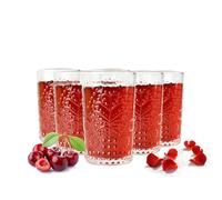 6 Bicchiere 330ml Con Rilievo di Succo Bicchieri-Cocktail Highball