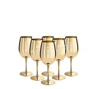 6 bicchieri da champagne Ice Imperial in vero vetro, color oro - Champagne Moët & Chandon