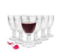 6 Bicchieri da Vino 310ml con Piede Sole Bianco Bicchieri Vini Rossi Bicchiere