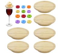 6 bicchieri da vino Topper, Wine Glass Charcuterie Topper, Charcuterie Wine Glass Topper, Wine Glass Charcuterie Board Topper, accessorio per bicchieri da vino