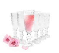 Sendez 6 bicchieri da spumante da 160 ml sul piede, calici da spumante, champagne prosecco