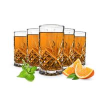 6 Bicchieri Highball 300ml Con Rilievo Succo Bicchieri-Cocktail