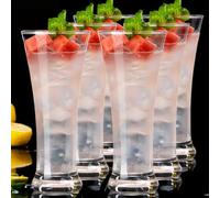 6 bicchieri highball a clessidra, 350 ml, bicchieri alti da cocktail trasparenti a vita sottile, per caffè freddo, tè alla frutta, succhi di frutta, cocktail, bar e uso domestico