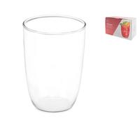 6 Bicchieri In Borosilicato Trasparente Taormina Cl45 H&H