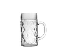 6 Bicchieri In Vetro Birra Con Manico Don 1 Pinta 0,5 Litri Trasparente