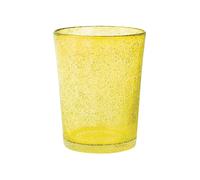 H&H Set 6 Bicchieri In Vetro Giada Bibita Cl46 Giallo
