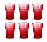 6 Bicchieri Plastica Cocktail, Infrangibili, Impilabili, da 425 ml, Omada Design