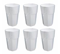 6 Bicchieri Plastica Cocktail, Infrangibili, Impilabili, da 425 ml, Omada Design