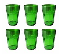 6 Bicchieri Plastica Cocktail, Infrangibili, Impilabili, da 425 ml, Omada Design