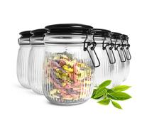 6 Bicchieri Porta Vivande 720ml Con Keramikdeckel Vaso di Immagazzinaggio