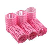6 bigodini riutilizzabili in plastica per bigodini da donna, colore casuale, 3 4 x 7 cm, alla moda