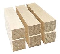 6 blocchi per intaglio in tiglio per principianti in legno, kit hobby, fai da te, intaglio del legno