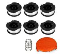 6 bobine e tappi compatibili con il filo del decespugliatore Black & Decker
