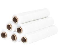 6 BOBINE FILM ESTENSIBILE BIANCO PELLICOLE DA 2,2 KG 23 MICRON