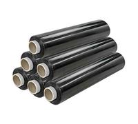 6 BOBINE FILM ESTENSIBILE NERO PER IMBALLAGGIO H50CM DA 2,0 KG 23 MICRON