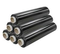 6 BOBINE FILM ESTENSIBILE PELLICOLA NERA 1.8KG PER IMBALLAGGIO 50 CM