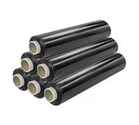 6 BOBINE FILM ESTENSIBILE PELLICOLA NERA TRASPARENTE 2,5 KG 23 MICRON PER IMBAL