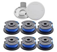 6 bobine per decespugliatore linea 2 coperture per bobine compatibili con Ryobi One+ AC14RL3A RAC124 OLT1832 RLT183215 RLT2925 RLT1825M13, ricambio per Ryobi 18V 24V 40V filo bobina trimmer cordless
