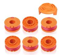 6 bobine per decespugliatore Worx WA0010 e 1 tappo di ricambio, ricambio per linea tosaerba, ricariche per linea decespugliatore da 3 m, 0,065 pollici, bobine di alimentazione automatica compatibili