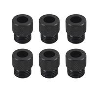 6 boccole per trapano in acciaio al carbonio resistenti e antiruggine, per progetti in legno e metallo, con guida a vite nera da 2 mm a 10 mm