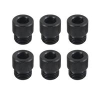 6 boccole per trapano in acciaio al carbonio resistenti e antiruggine, per progetti in legno e metallo, con guida a vite nera da 2 mm a 10 mm