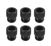 6 boccole per trapano in acciaio al carbonio resistenti e antiruggine, per progetti in legno e metallo, con guida a vite nera da 2 mm a 10 mm