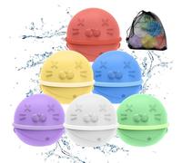 6 bombe ad acqua riutilizzabili, con chiusura automatica, giocattolo estivo per bambini, giocattolo per la piscina per bambini, giocattolo per l'acqua