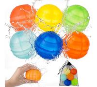 6 bombe ad acqua riutilizzabili, riempibili rapidamente in un secondo, in silicone, per feste in piscina, spiaggia, giardino