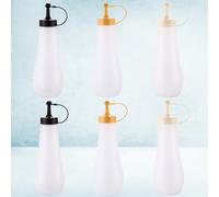 6 bottiglie da 250 ml per marmellata, dispenser per salsa di pomodoro,