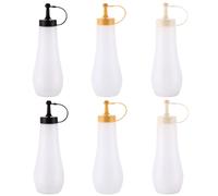 6 bottiglie da 250 ml per marmellata, dispenser per salsa di pomodoro,