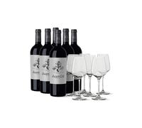 6 bottiglie di Juan Gil Etichetta Argento 12 mesi + 6 calici Vini con bicchieri