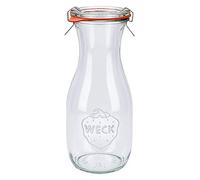 6 bottiglie di succo WECK da 530 ml con anello di gomma e 2 graffette
