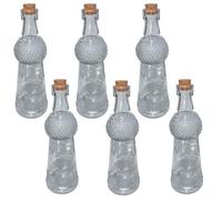 6 Bottiglie in vetro 150 ml con tappo per liquori limoncello wisky decorazioni d