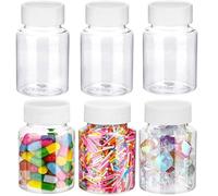 6 bottiglie quadrate da 200 ml per succo di zenzero, con coperchio, in plastica, a prova di perdite, riutilizzabili, per frullati, succhi, zenzero, birra