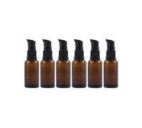 6 bottiglie vuote ricaricabili in vetro ambrato a pompa, bottiglie per cosmetici, contenitori per cosmetici, barattoli per lozioni, emulsione, siero da 30 ml