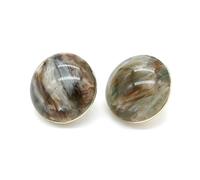 6 bottoni con gambo in metallo a forma di occhi di gatto da 11-25 mm per giacche, cappotti e borse da donna,Verde,15 millimetri