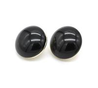 6 bottoni con gambo in metallo a forma di occhi di gatto da 11-25 mm per giacche, cappotti e borse da donna,Nero,15 millimetri