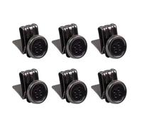 6 bottoni neri per bretelle, fibbia a becco d'anatra, 2,5 x 2 x 1,2 cm, bottoni senza cuciture per uomo, senza clip su bottoni, bottoni a clip, per bretelle, jeans, cintura, Nero , 2,5*2*1,2cm