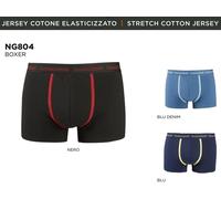6 Boxer da uomo cotone elasticizzato con elastico esterno Nazareno Gabrielli 804