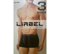 6 boxer da uomo ragazzo LIABEL LB108C mutanda blu nero grigio cotone elasticizza