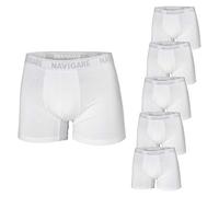 6 Boxer Uomo Navigare Cotone Elasticizzato con Elastico Esterno Bianco Art.573/E