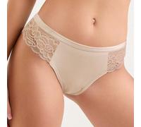 JADEA 6 Pezzi Brasiliana Slip Donna Cotone Modal e Pizzo 516. Cipria 5/L