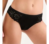 JADEA 6 Pezzi Brasiliana Slip Donna Cotone Modal e Pizzo 516. Nero 3/S