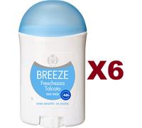6 BREEZE DEODORANTE FRESCHEZZA TALCATA DEO STICK EXTRA ASCIUTTO 0% ALCOOL 40ML