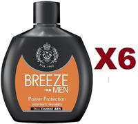6 BREEZE MEN POWER PROTECTION DEODORANTE PROFUMATO SQUEEZE 100ML